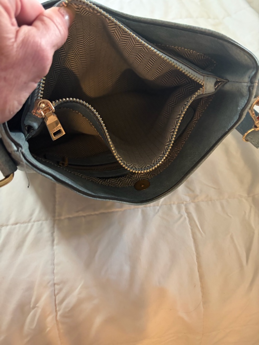 Jen & Co - Classic Women's Crossbody Bag in Light Blue 12x10 - Picture 9 of 10